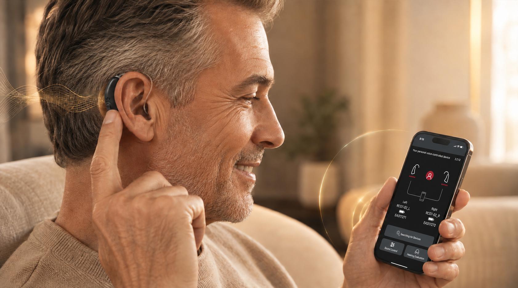 BlueDeer OTC RIC hearing aids with smartphone app control