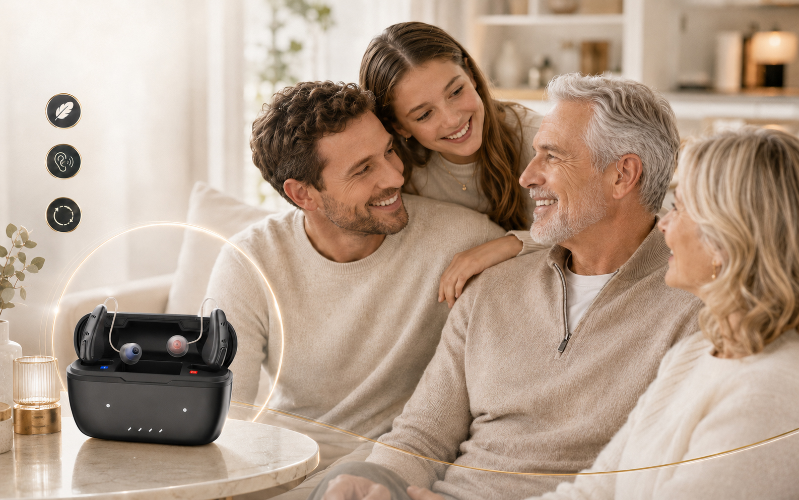 BlueDeer discreet hearing aid with smart sound processing