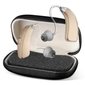 OTC Rechargeable Hearing Aids for Seniors, 5-Level Volume Control, Noise Cancelling & Easy Setup